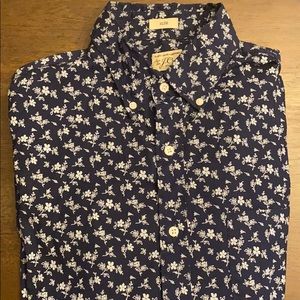 J CREW Mens Floral Collar Shirt